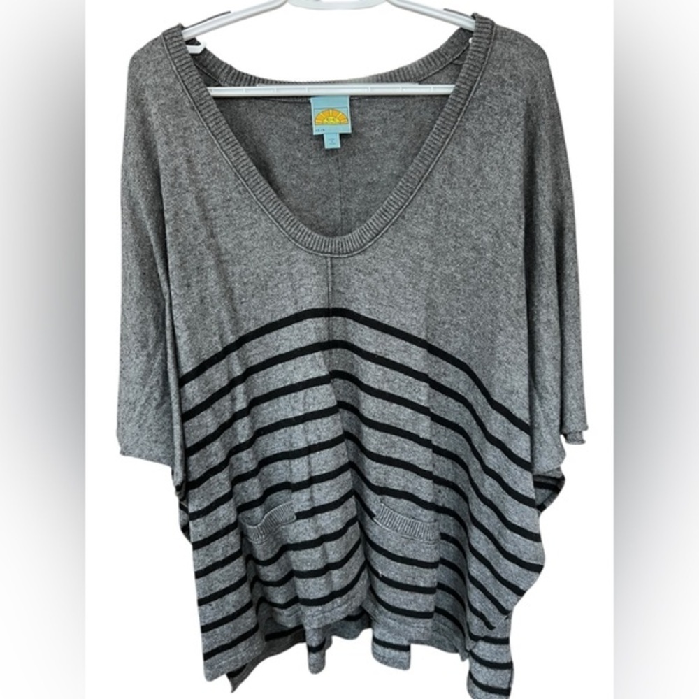 C&C California Heather Gray Oversized Knit Top